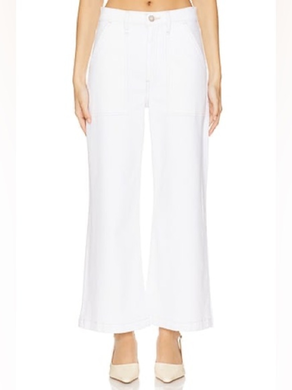 Hudson Jodie Wide Leg Trouser Jeans White NWT Size 26